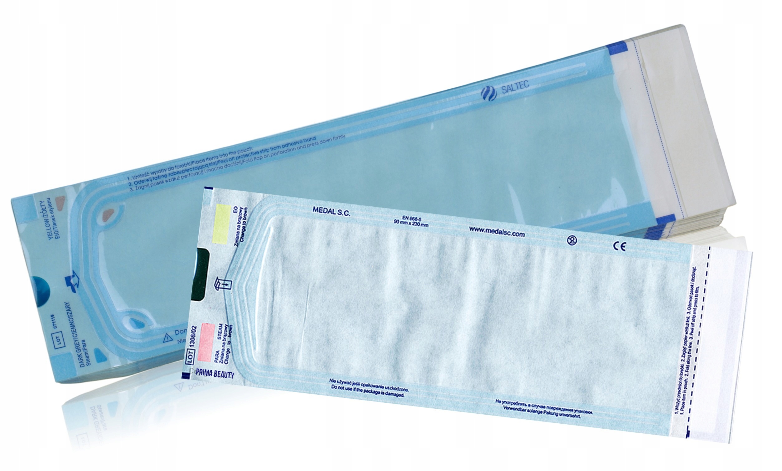 

Torebki pakiety do sterylizacji samoklejące 9x26cm