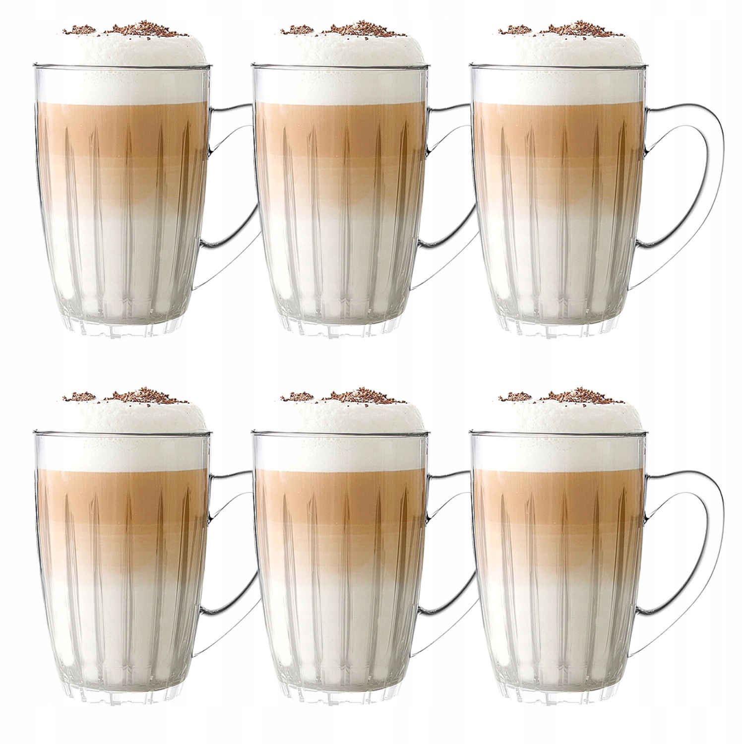 

Zestaw Szklanek Do Kawy Herbaty Latte 6 Szt 350 ML