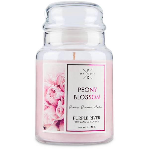 Sójová svíčka Purple River Peony Blossom 623 g