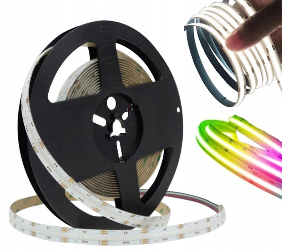 Led pásik Farebný Cob pásik RGB+4000K neutrálny 896/m 24V 20W/m IP20 5m