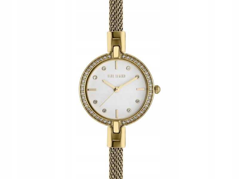 Dámské hodinky na elegantním náramku s bílým ciferníkem bez kamenů