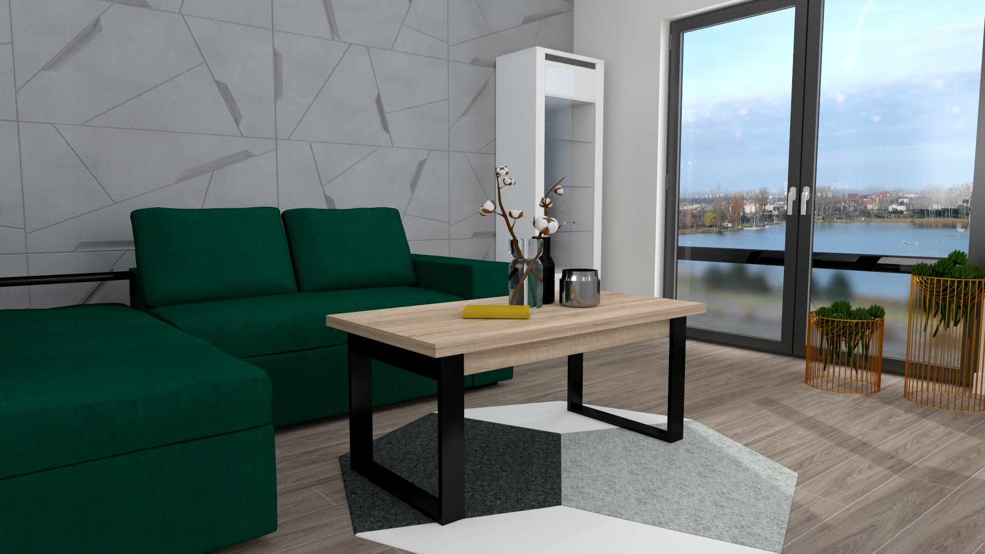 ŁAWA ŁAWOSTÓŁ STOLIK KAWOWY LOFT ROZKŁADANY Typ ława