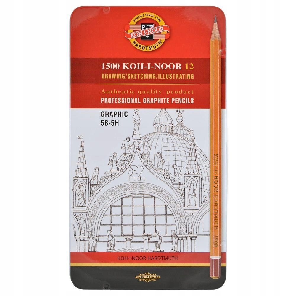 OŁÓWEK GRAFITOWY 1502/III 5B-5H 12SZT