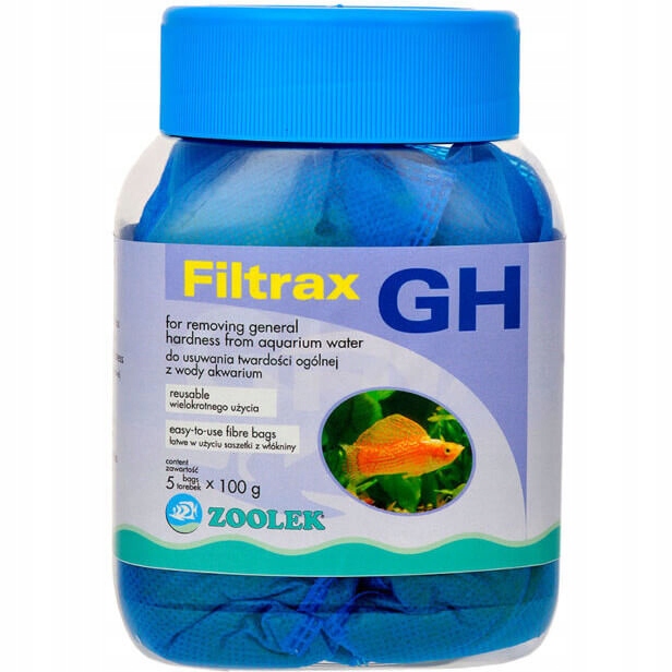 

Zoolek Filtrax Gh 5x100g obniża twardość ogólną
