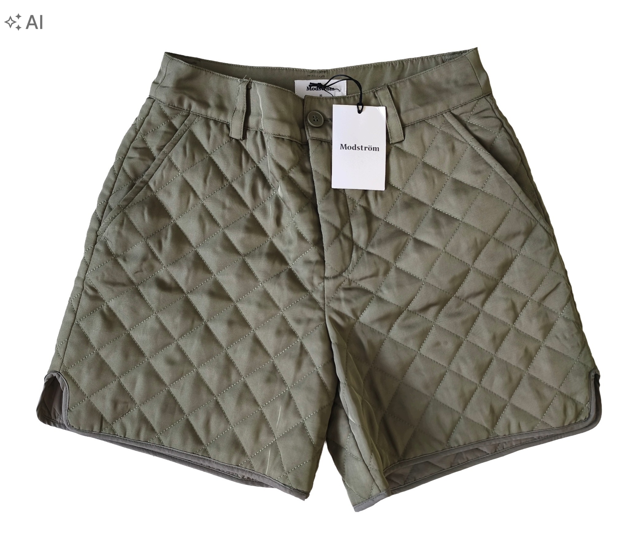 Modström Island Shorts Spodenki Damskie Khaki Pikowane r. Xs