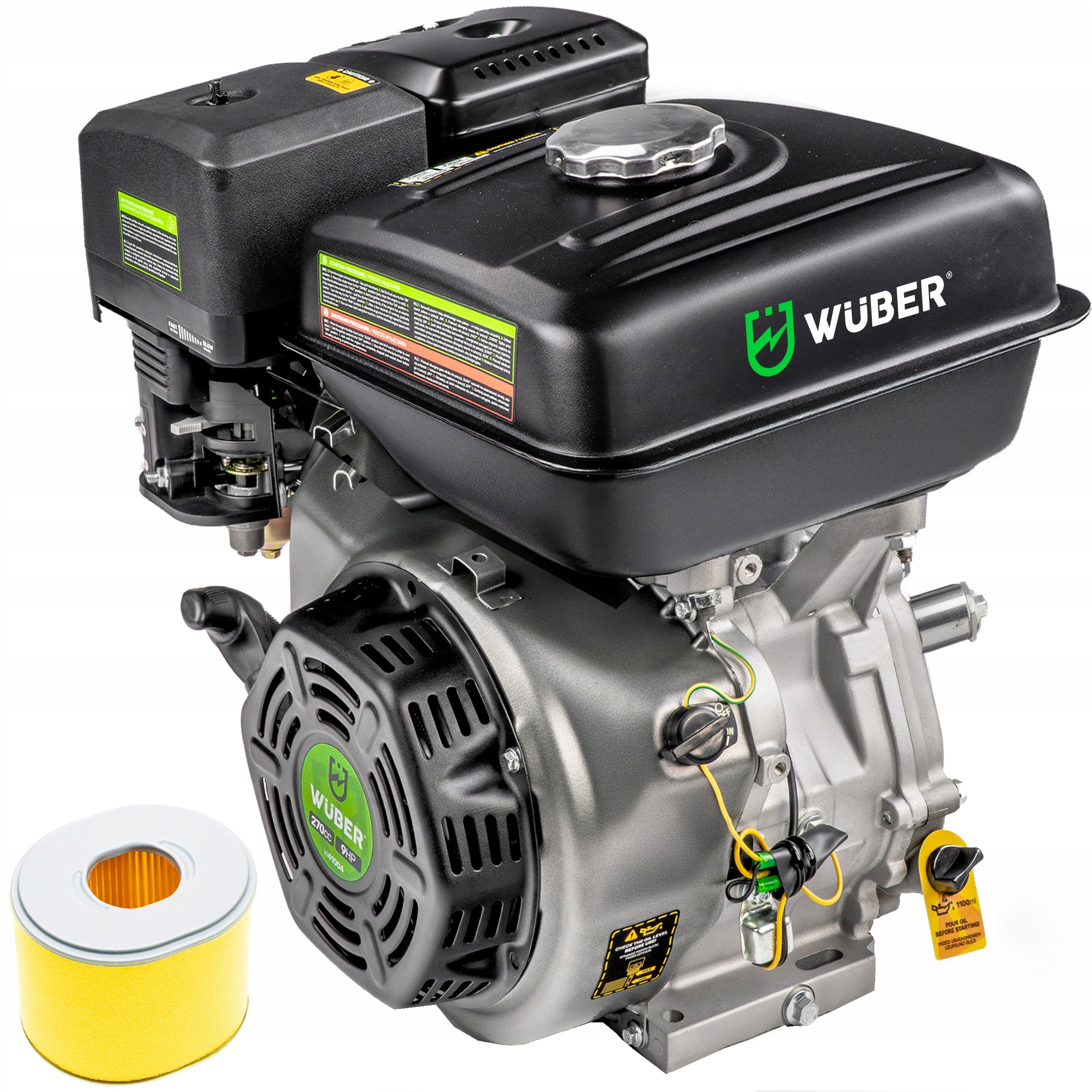 Výkonný Benzínový Spalovací Motor Pro Zhutňovač Ohv 270 cm3 9 Km Hřídel 25,4 mm