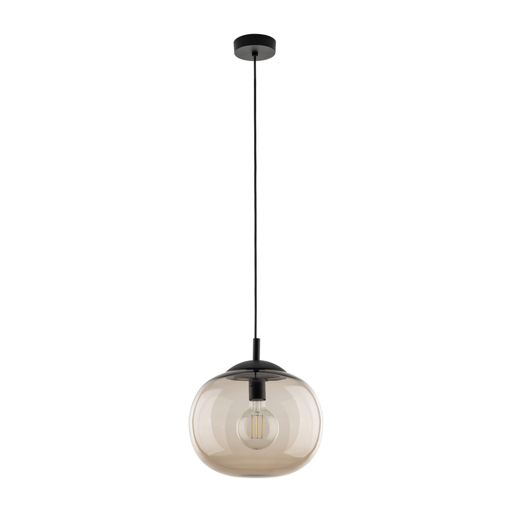 Závěsná skleněná lampa Vibe Černá E27 Max 15W Led 4676 Tk Lighting
