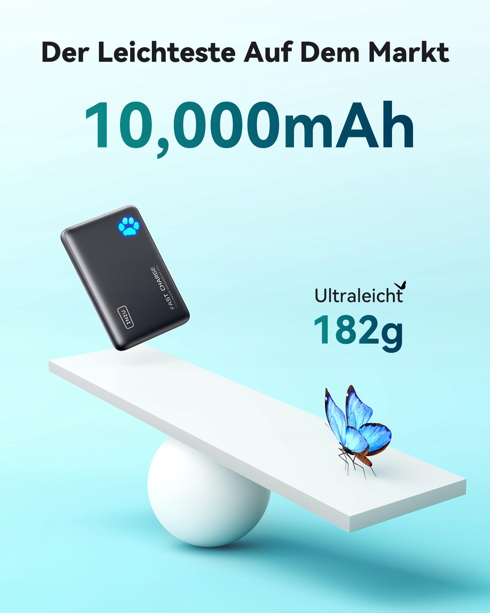 INIU Power Bank 10000mAh USB C PD3.0 for iPhone Samsung iPad — miniatura 2