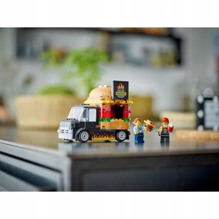 LEGO City Samochód food truck Ciężarówka z burgerami 60404 Auto Fast Food Seria Miasto