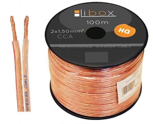 

Kabel głośnikowy Cca 2x2,50 LB0009 Libox 1m