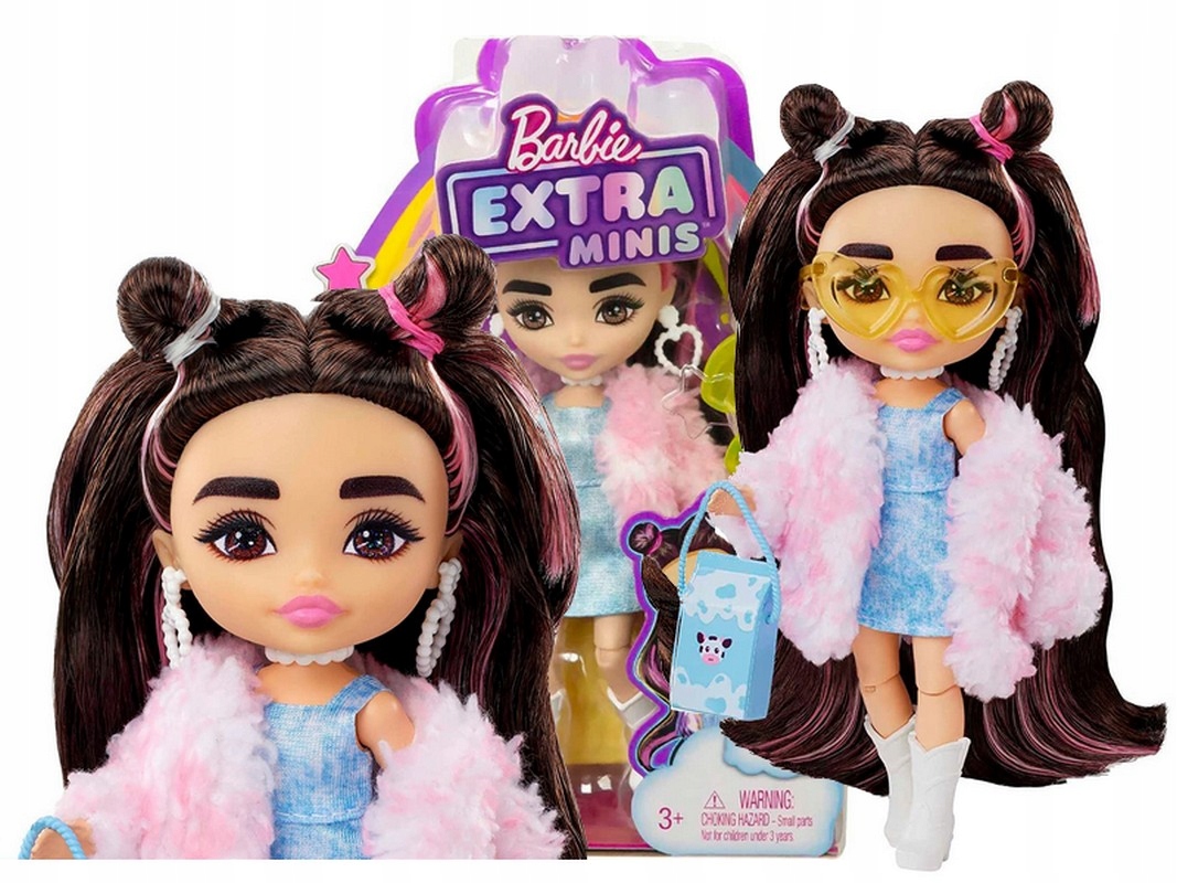 

Lalka Barbie Extra Minis w futrzastej kurtce HKP90