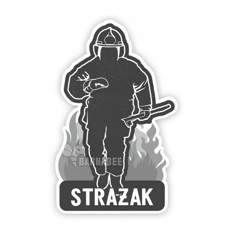 

B06 Naklejka Strażak straż pożarna