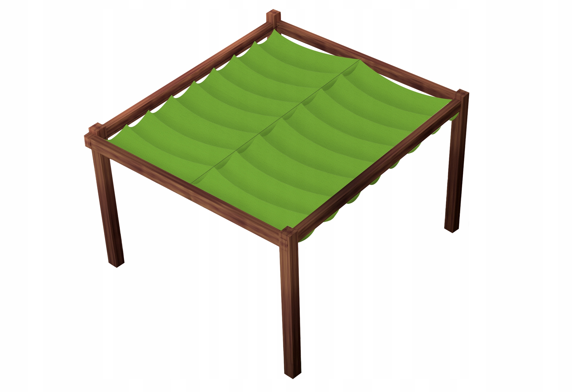 Sluneční Plachta Vodotěsná Rozkládací Rolovací Střecha Zelená 2,5x4