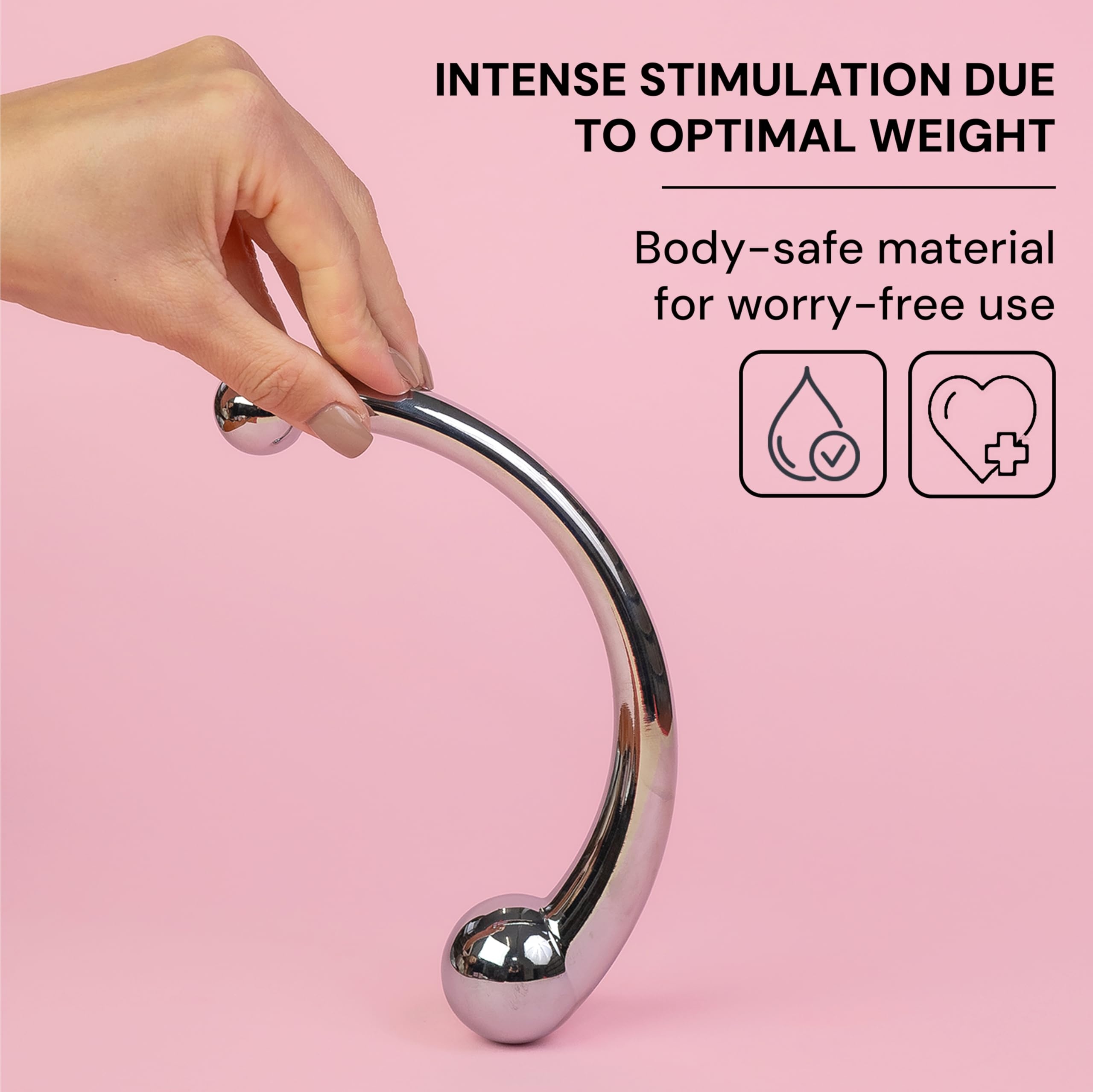 FOPS Dildo Anal Ze Stali Dla Mężczyzn 20cm 510g Prostata Stymulacja — miniatura 5