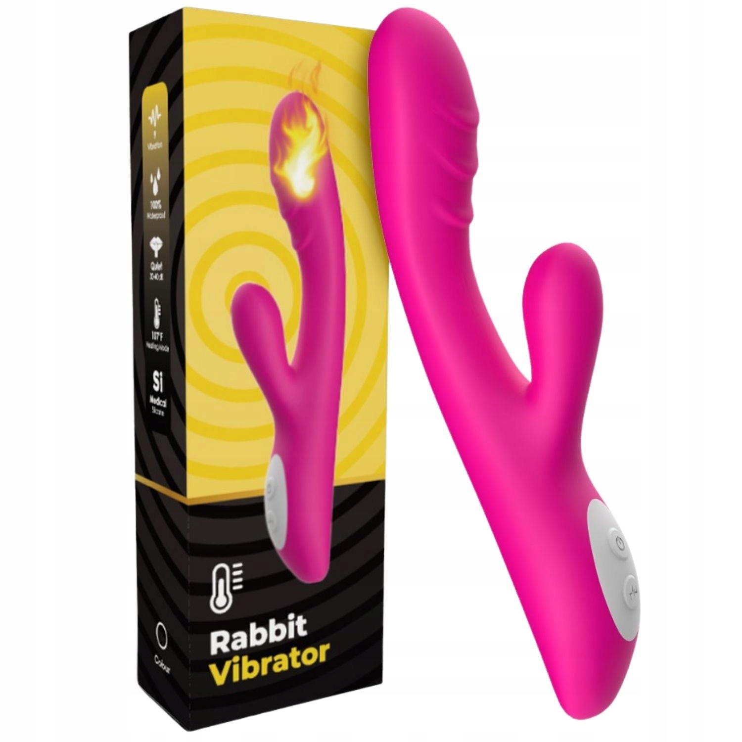 

Wibrator z króliczkiem z funkcją podgrzewania, Usb