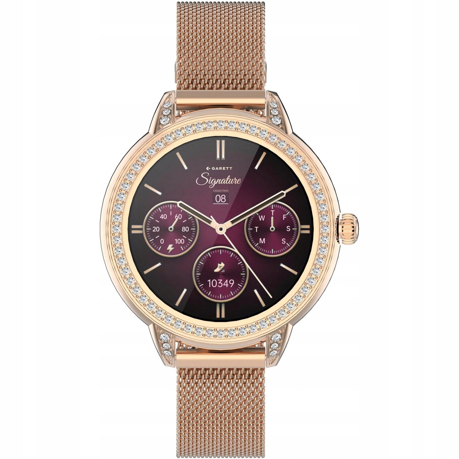 Dámske inteligentné hodinky Garett 5904238485118 ružové zlato