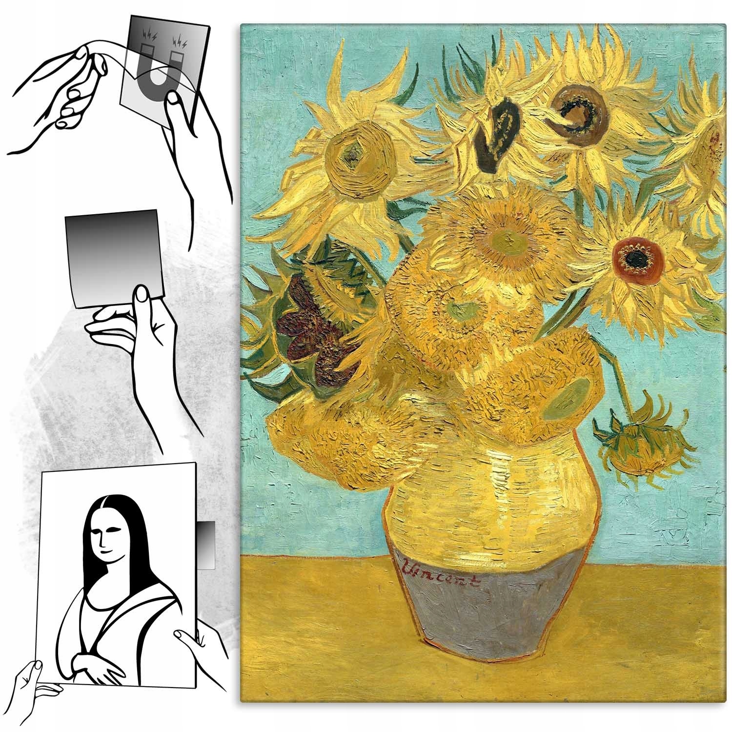 Kovový plakát Obraz Munch van Gogh L