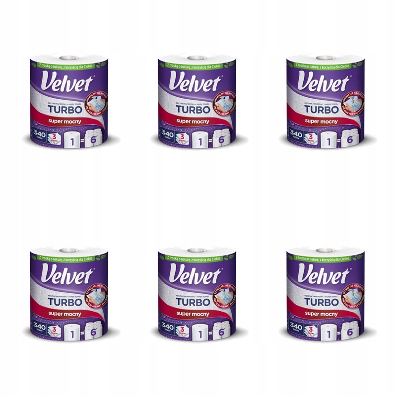 Papírový ručník Velvet Turbo ks 1 X6