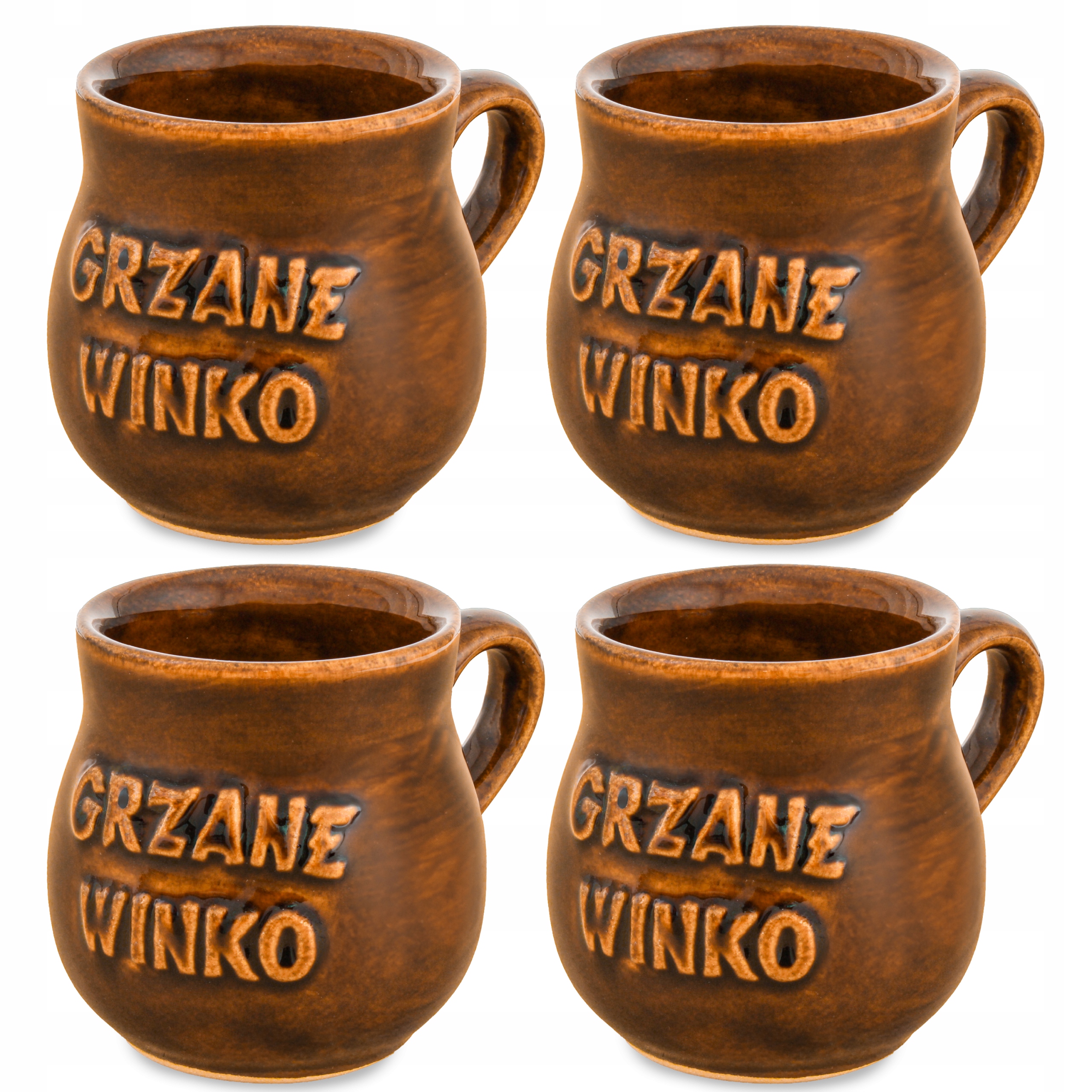 Hrnky na svařené víno 250 ml Kameninové Kamenina jako Dárek 4 ks