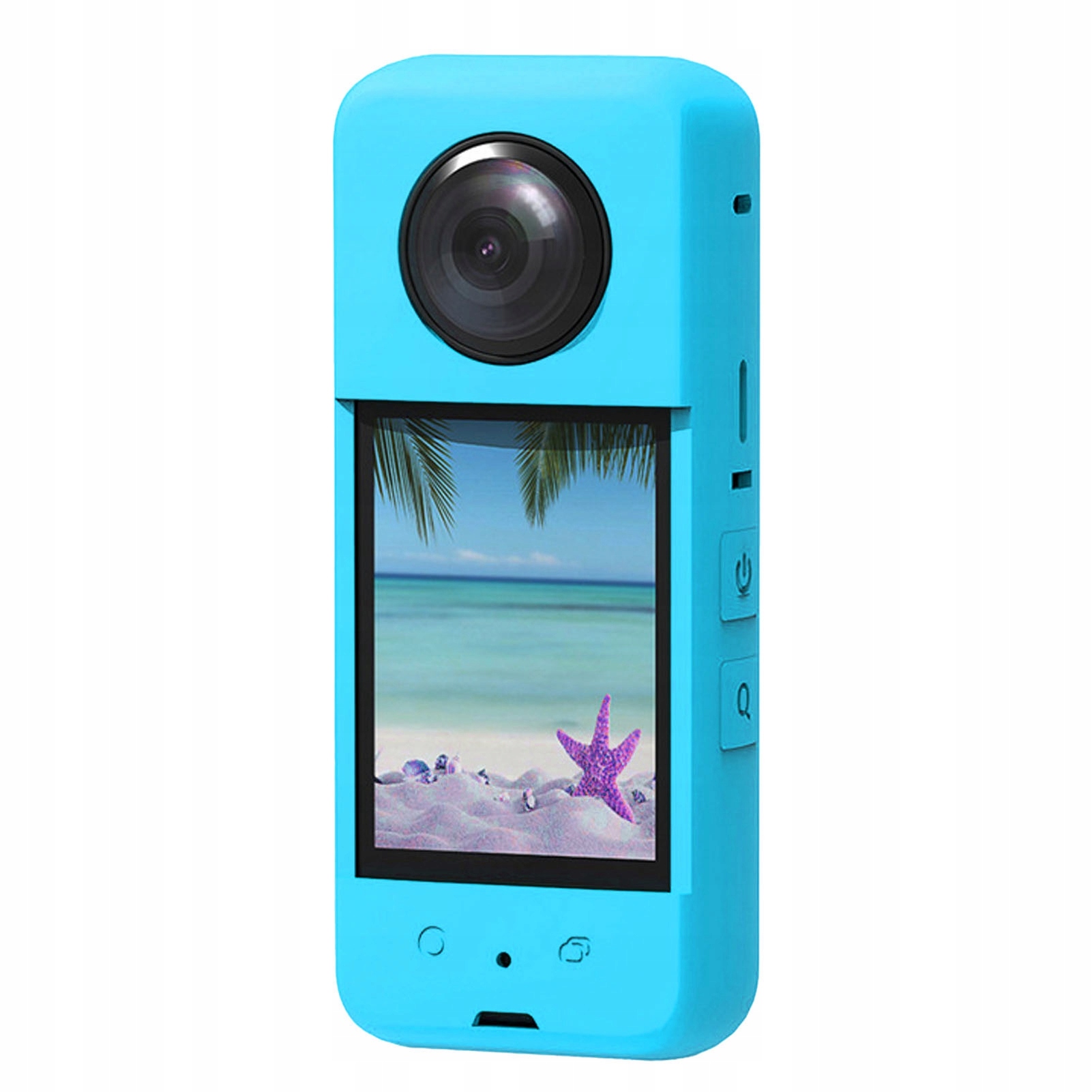 Elastyczna Osłona Obiektywu do Kamery Insta360 ONE X3 Panoramiczna Niebieska