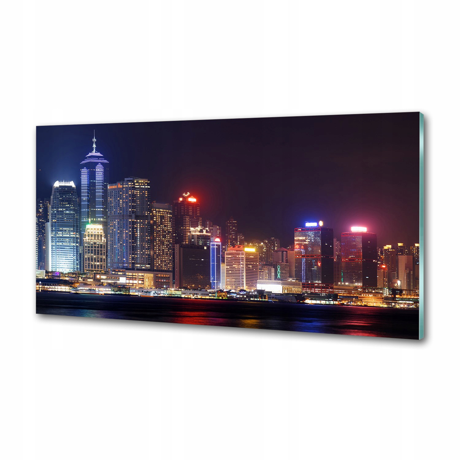 Panel do kuchyne Hongkong v noci 120 x 60 cm Lepidlo