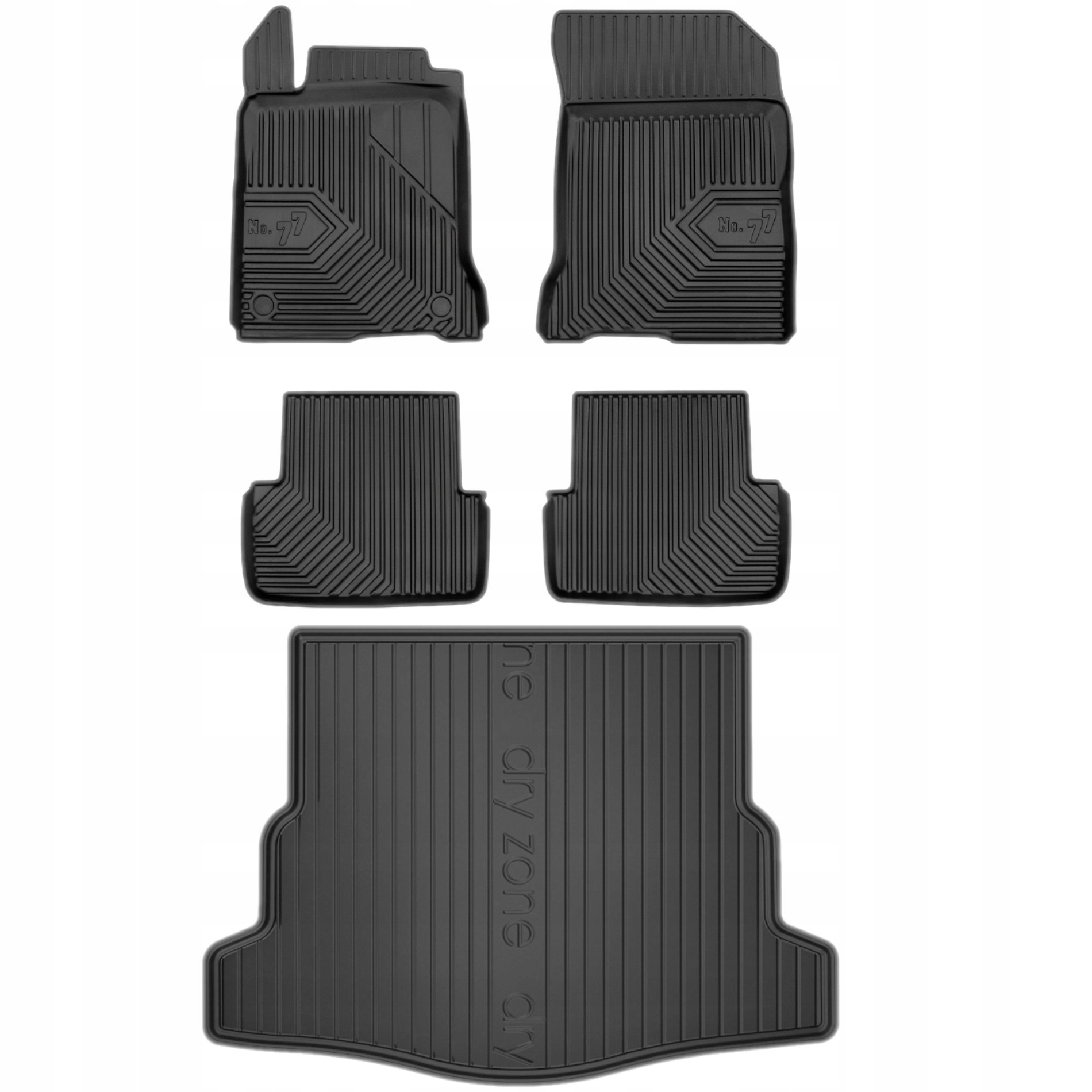 Gumové rohože rohož batožinového priestoru pre Renault Laguna III 3 Coupe 2008- s výklenkami