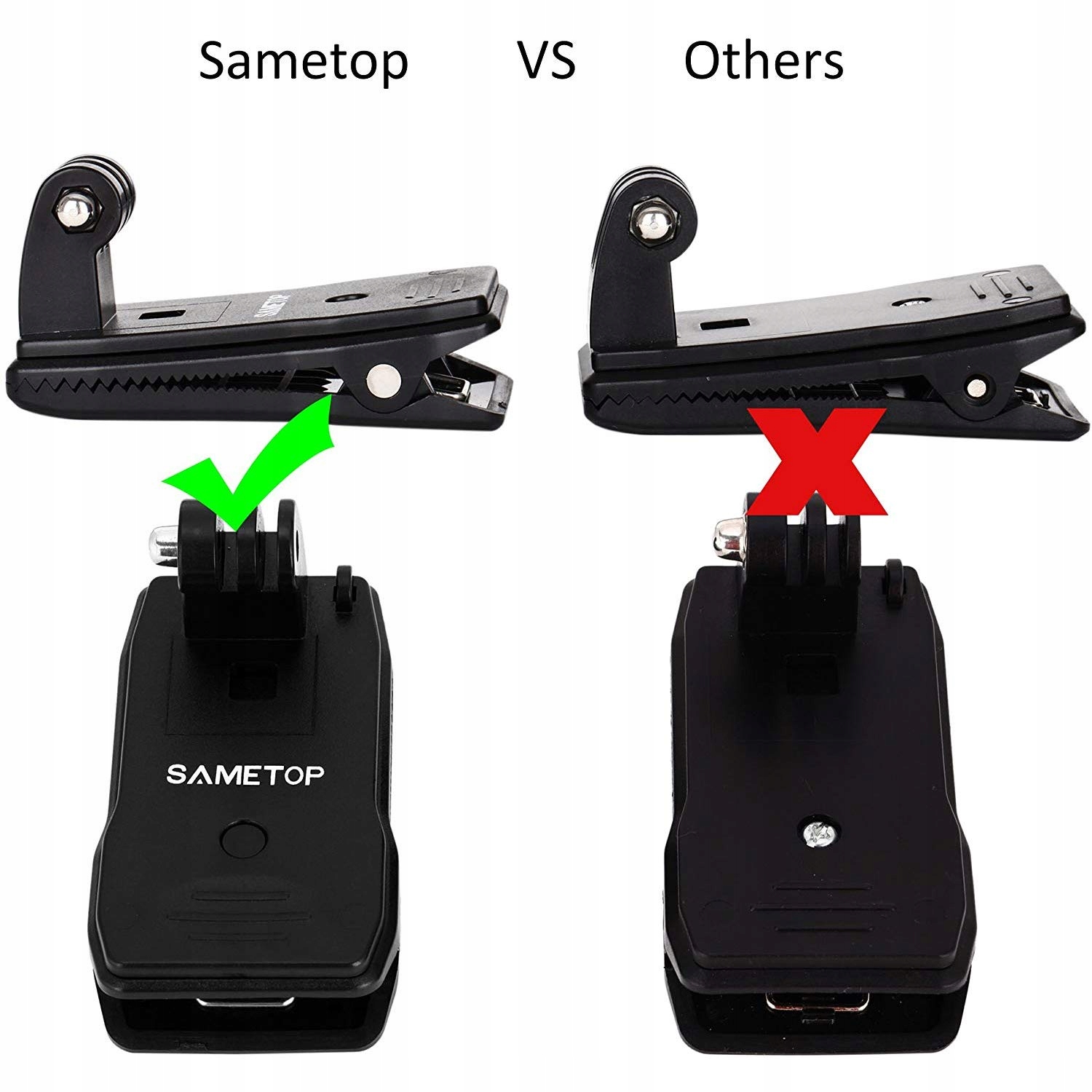 SAMETOP Uchwyt Plecakowy Do Kamer GoPro Hero 13-1 Fusion Max — miniatura 6