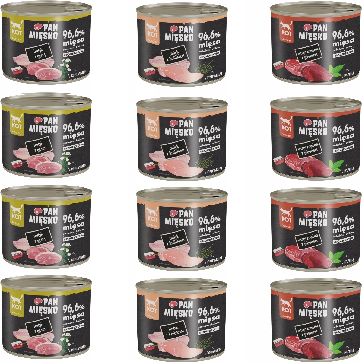 Pan Mięsko karma mokra dla Kota Mix Smaków 12x 200g