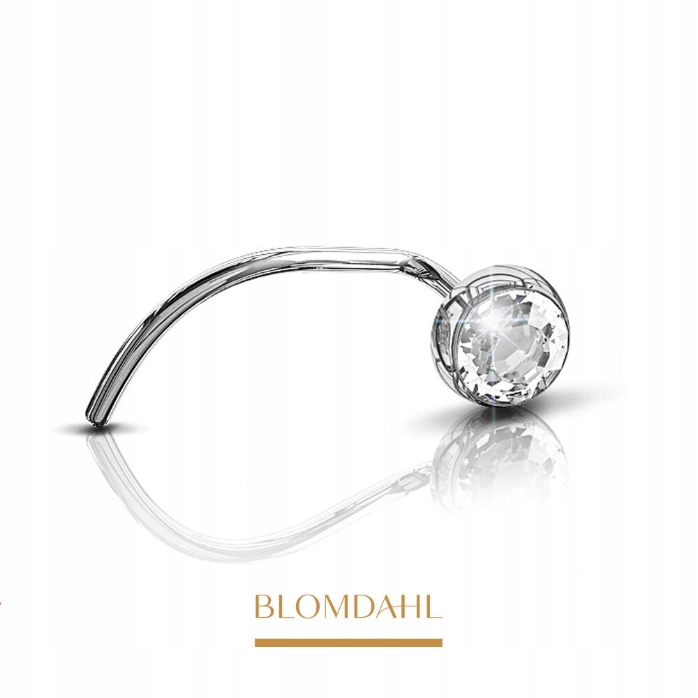 Blomdahl Náušnice Do Nosu Hypoalergenní Bezel Crystal 3 mm