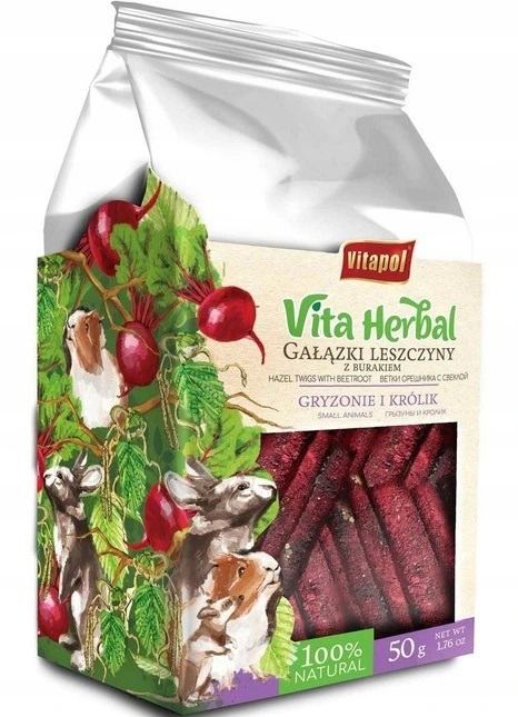 KARMA GAŁĄZKI LESZCZYNY DLA KRÓLIKA CHOMIKA ŚWINKI Waga produktu 0.05 kg