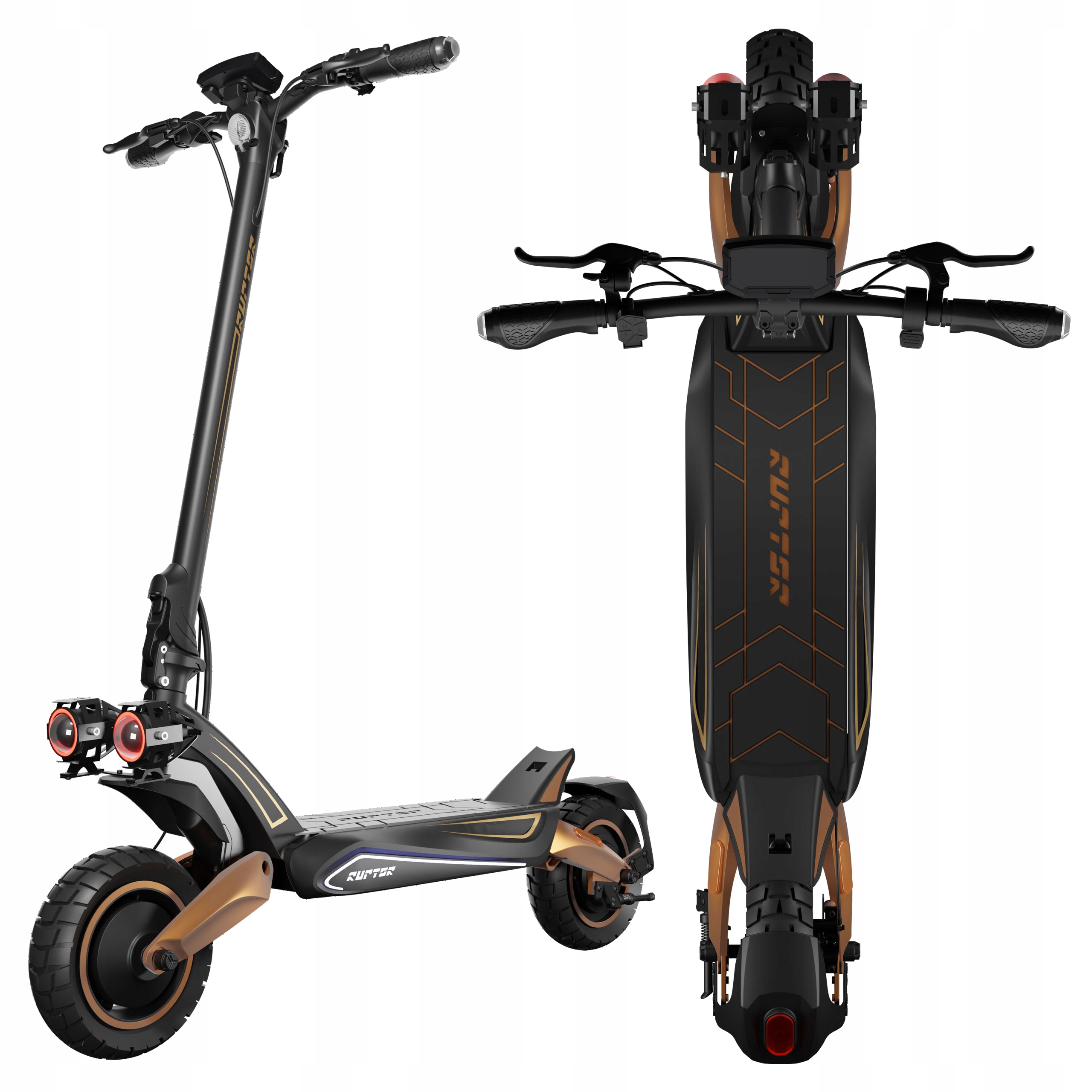 Elektrická koloběžka Ruptor R6 v4 2x800W 80 km 10" měděná