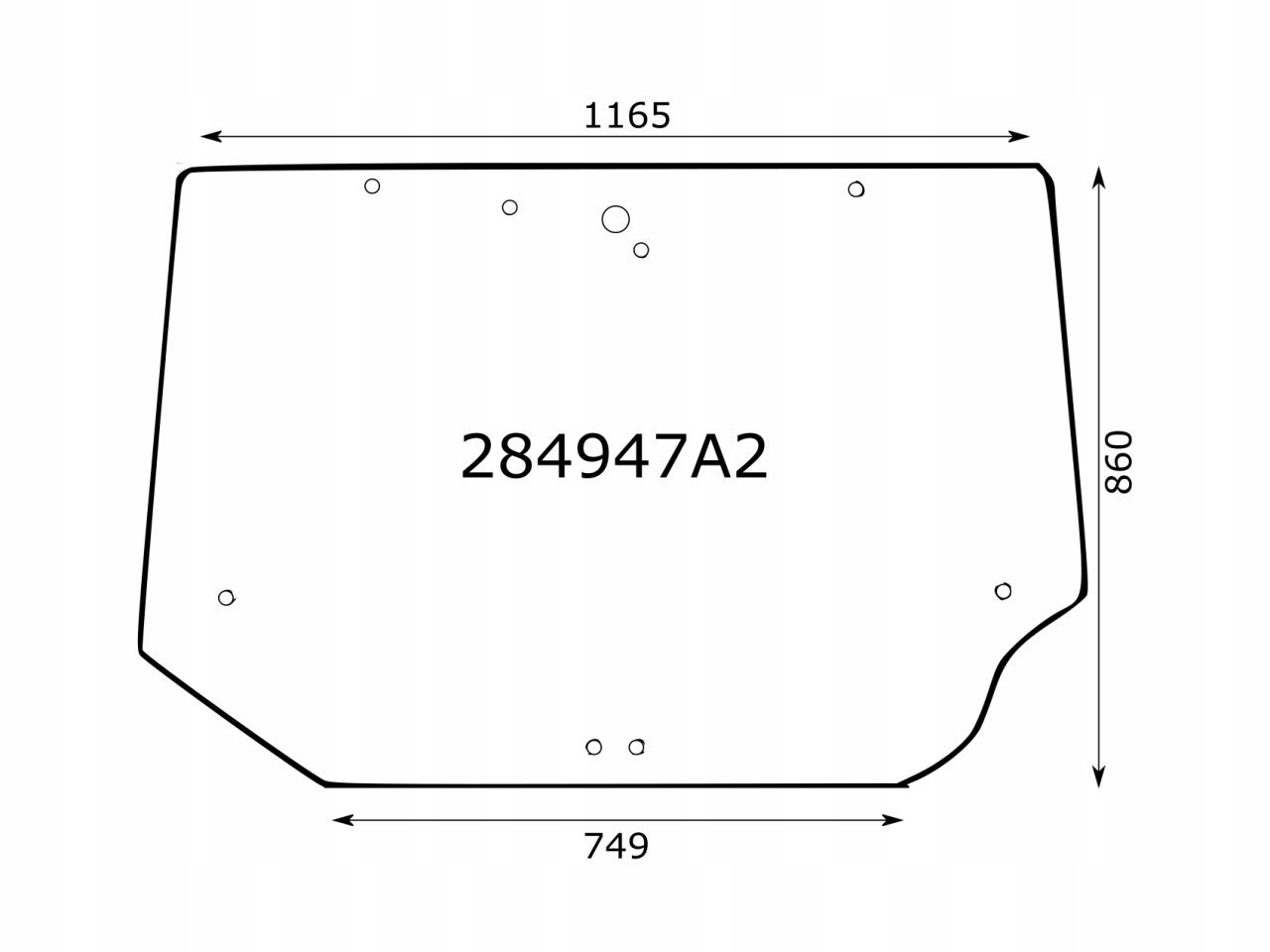 Заднее стекло чехол McCORMICK MX MTX MC 284947A2