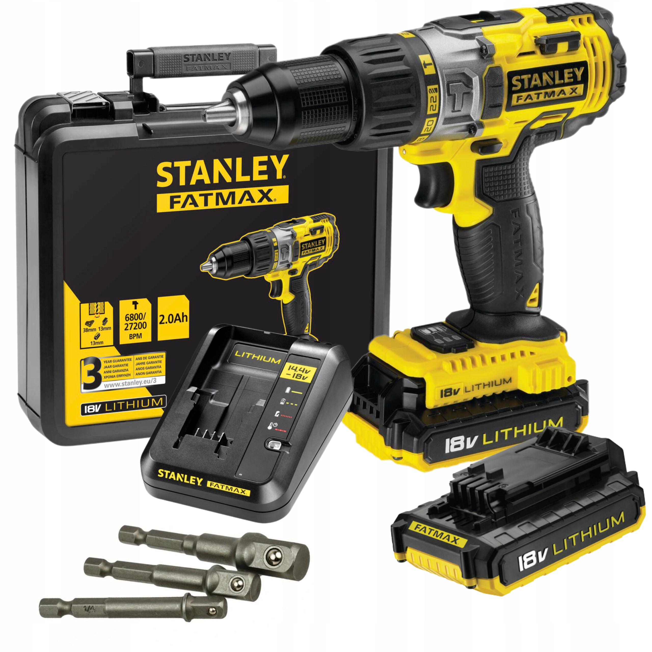 

Wkrętarka Stanley FMC625D2 2x2Ah Udar + Adaptery