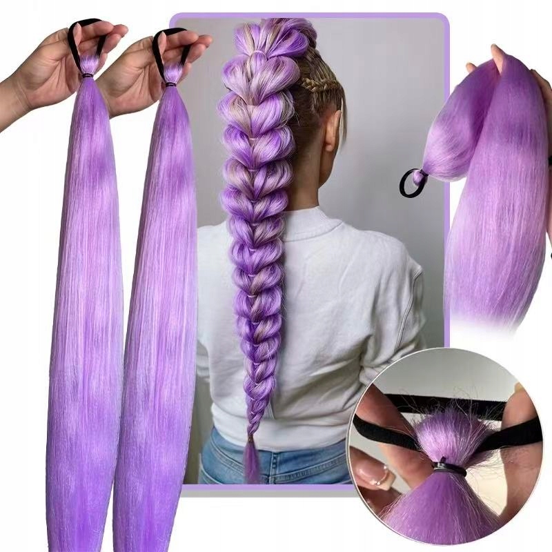 2SZT. ŁOWCY DEMONÓW KPOP KUCYK WARKOCZ RUMI WIG COSPLAY