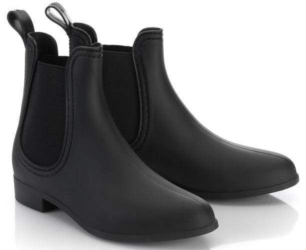 31 MATOWE KALOSZE BOTKI SZTYBLETY GUMA CZARNE 40 Marka inna