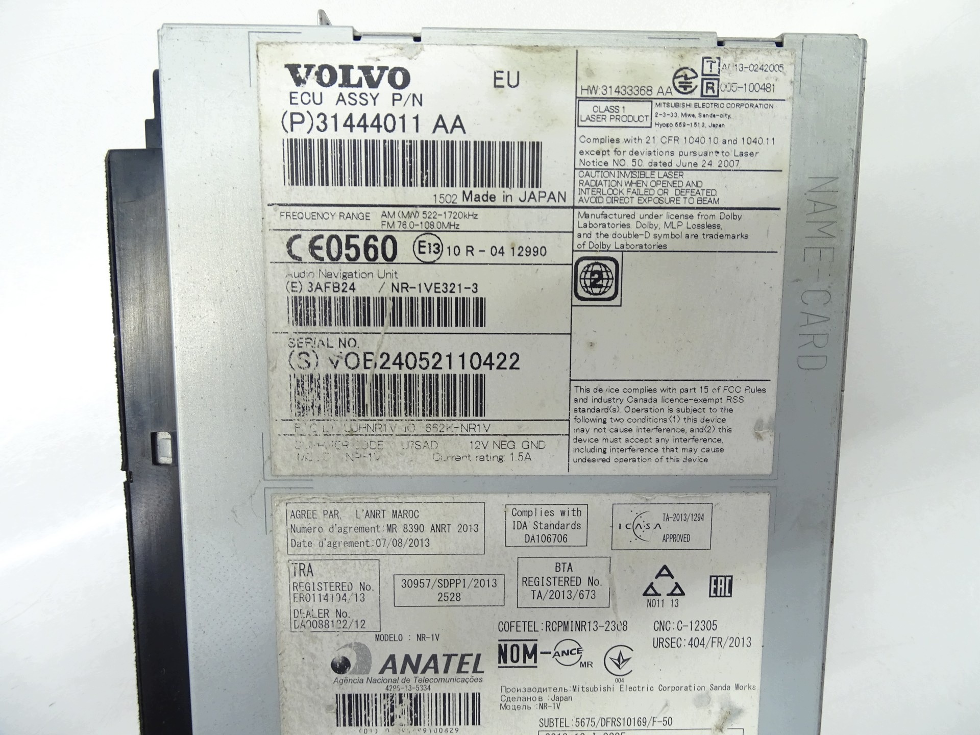 RADIO lesegerät der navigation CD VOLVO V60 V40 31444011aa
