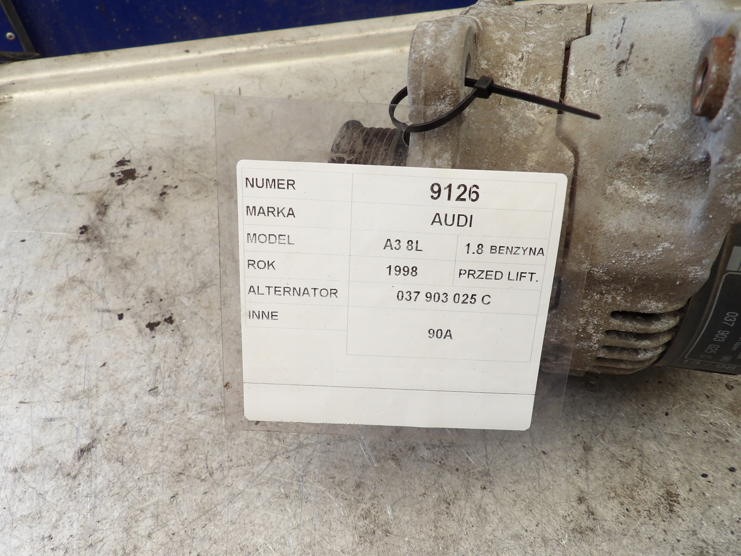 Audi A3 8L 1,8 turbo alternatore