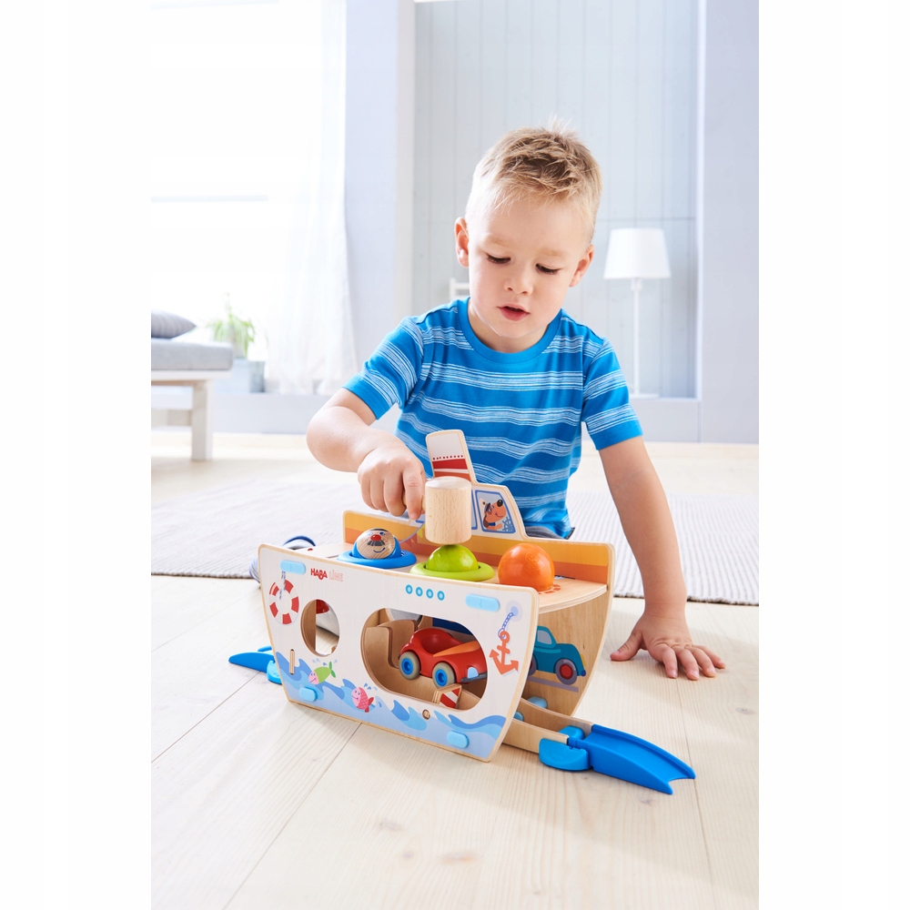 Kulodrom Kullerbü Przebijanka Statek HABA od 2 lat Seria Kullerbü