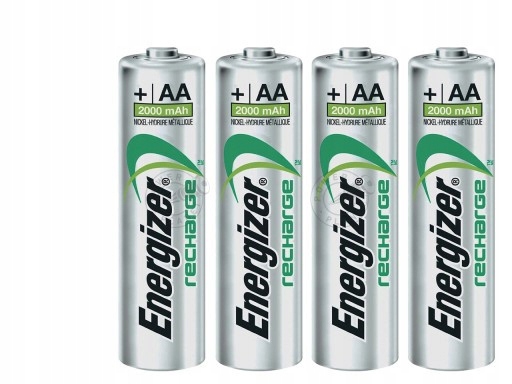 4x Akumulatorek Power Plus 2000mAh AA R6 Ni-Mh Energizer Marka Energizer