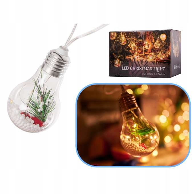 LAMPKI LED KURTYNA KULE Z DEKORACJĄ 3m 50LED ciepł