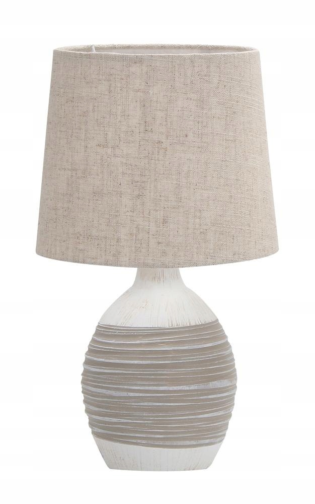 Lampa Stołowa Ambon Lampa Gabinetowa 1X40W E14 Beżowy