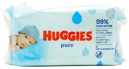 HUGGIES PURE chusteczki JUMBO PACK 10 x 72 Marka Huggies