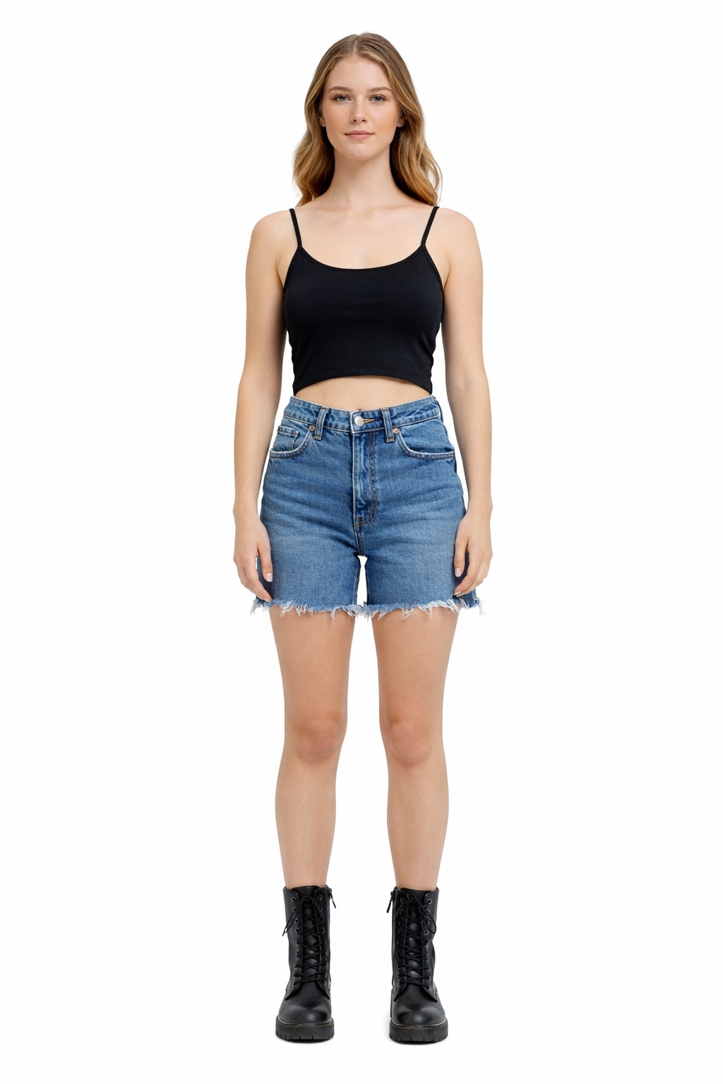 Abercrombie & Fitch Krátké Džínové Kraťasy S Oděrkami 30 I4A