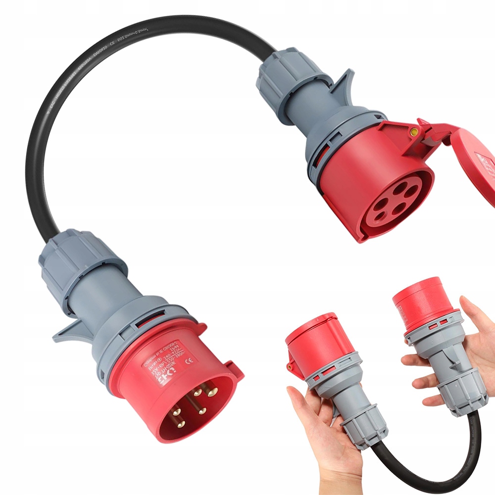 Adapter Siłowy Wysokonapięciowy Wtyczka Przejściówka 32A do Gniazdka 16A