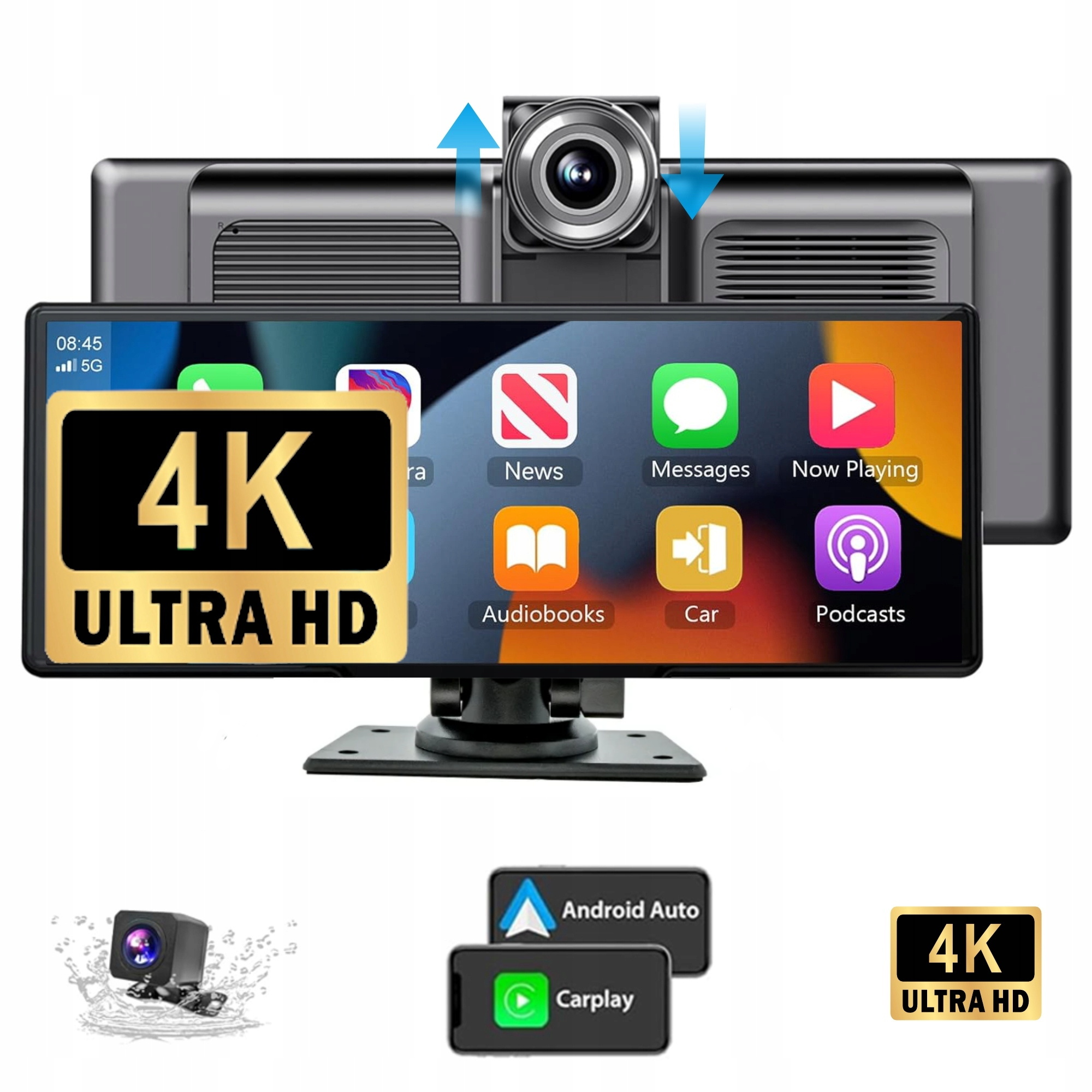 Stanica Obrazovka Monitor Navigácia Záznamník 4K Kamera Android Auto CarPlay