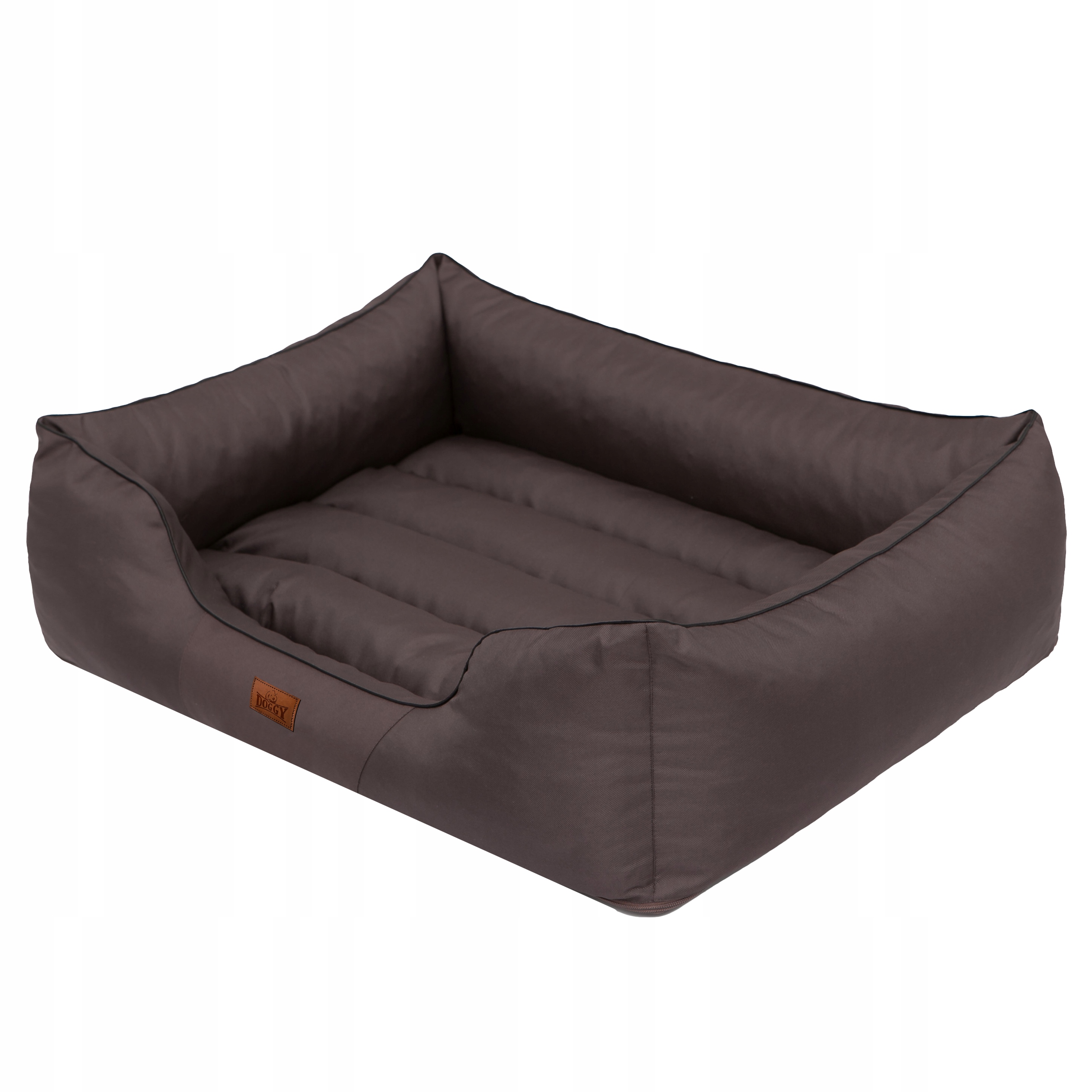 Levně Doggy Pelíšek Comfort tmavě hnědý Oxford XL- 85 cm x 65 cm