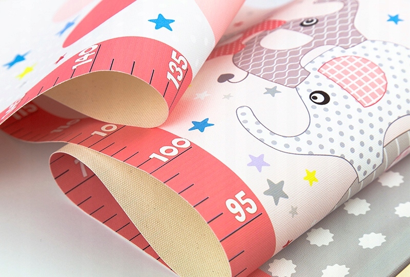 Miarka wzrostu dla dzieci na PŁÓTNIE Słonie (r) Stan opakowania oryginalne