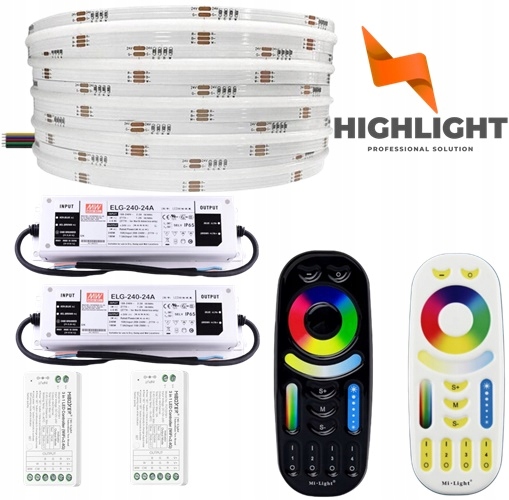 30m Sada Led pásik Cob Rgbw 16W 24V CRI90 Wi-Fi