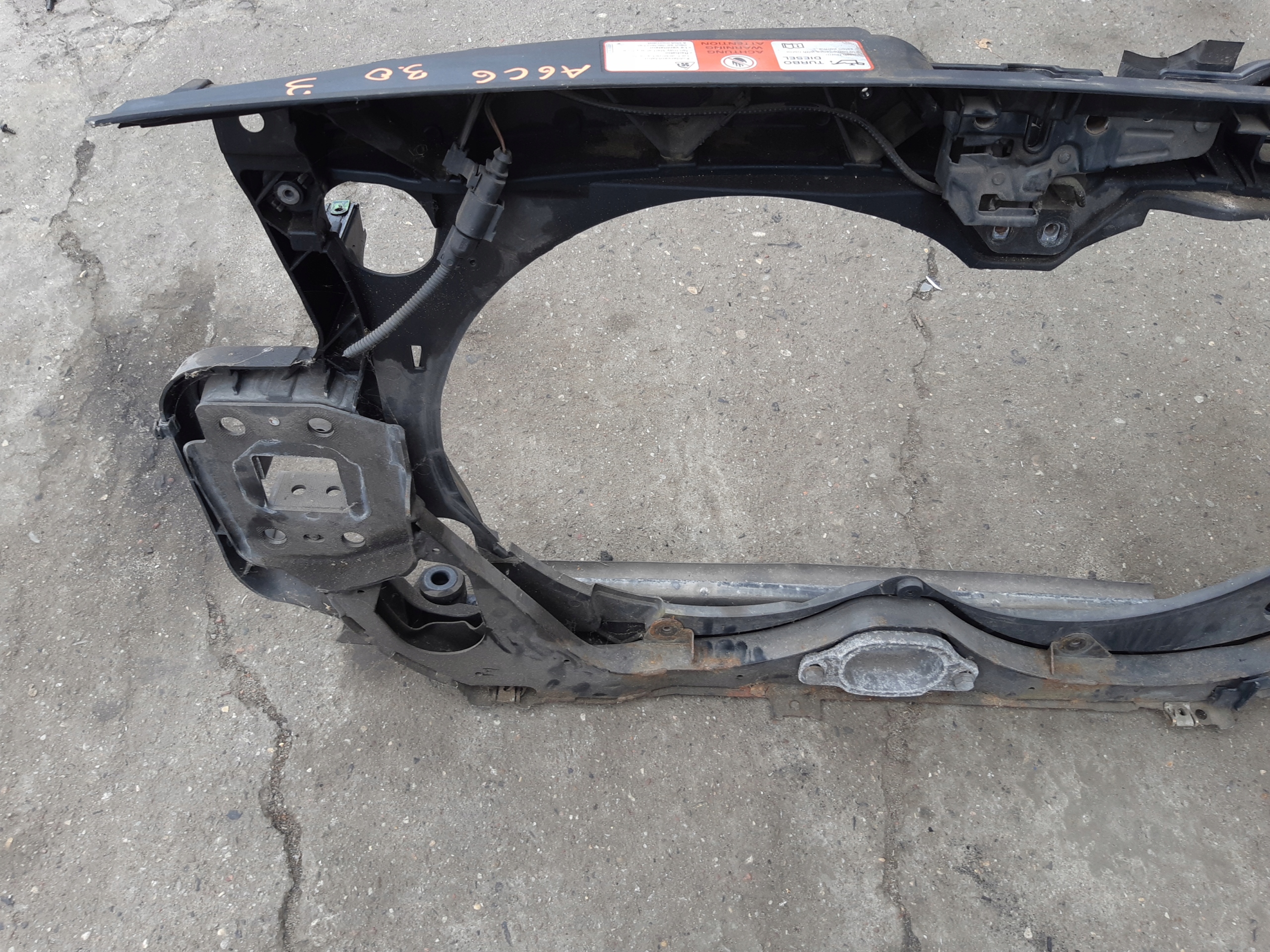 AUDI A6 C6 2.7 3.0 TDI support panel for radiators pillar iron frame