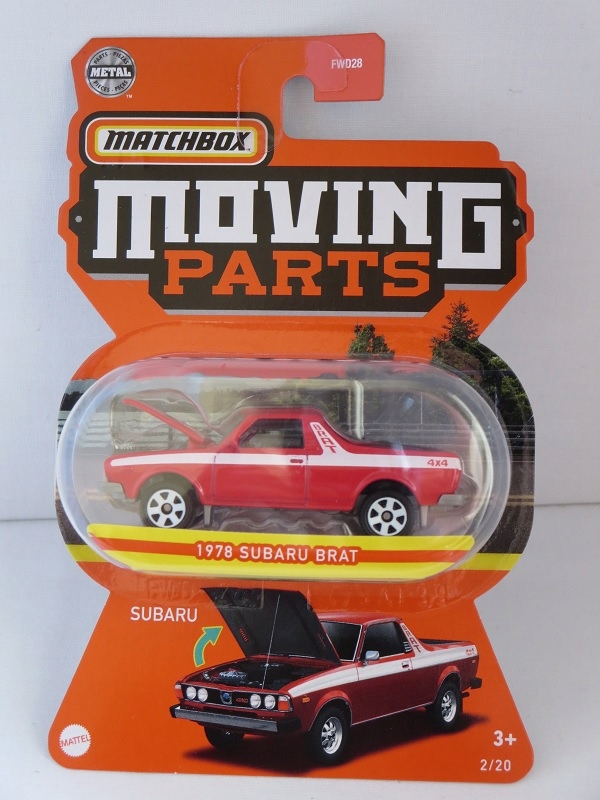Matchbox 1:64 Moving Parts Subaru Brat 1978 red